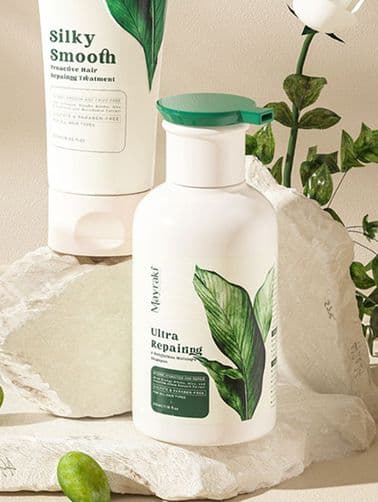 Mayraki Silky Smooth Proactive Hair Repairing Treatment and Ultra Repairing bottle