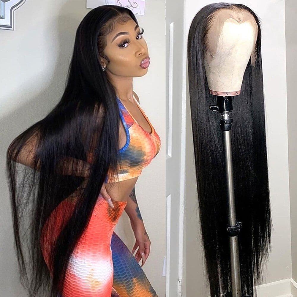 ISEE Hair HD lace front wig worn and shown on a mannequin head display