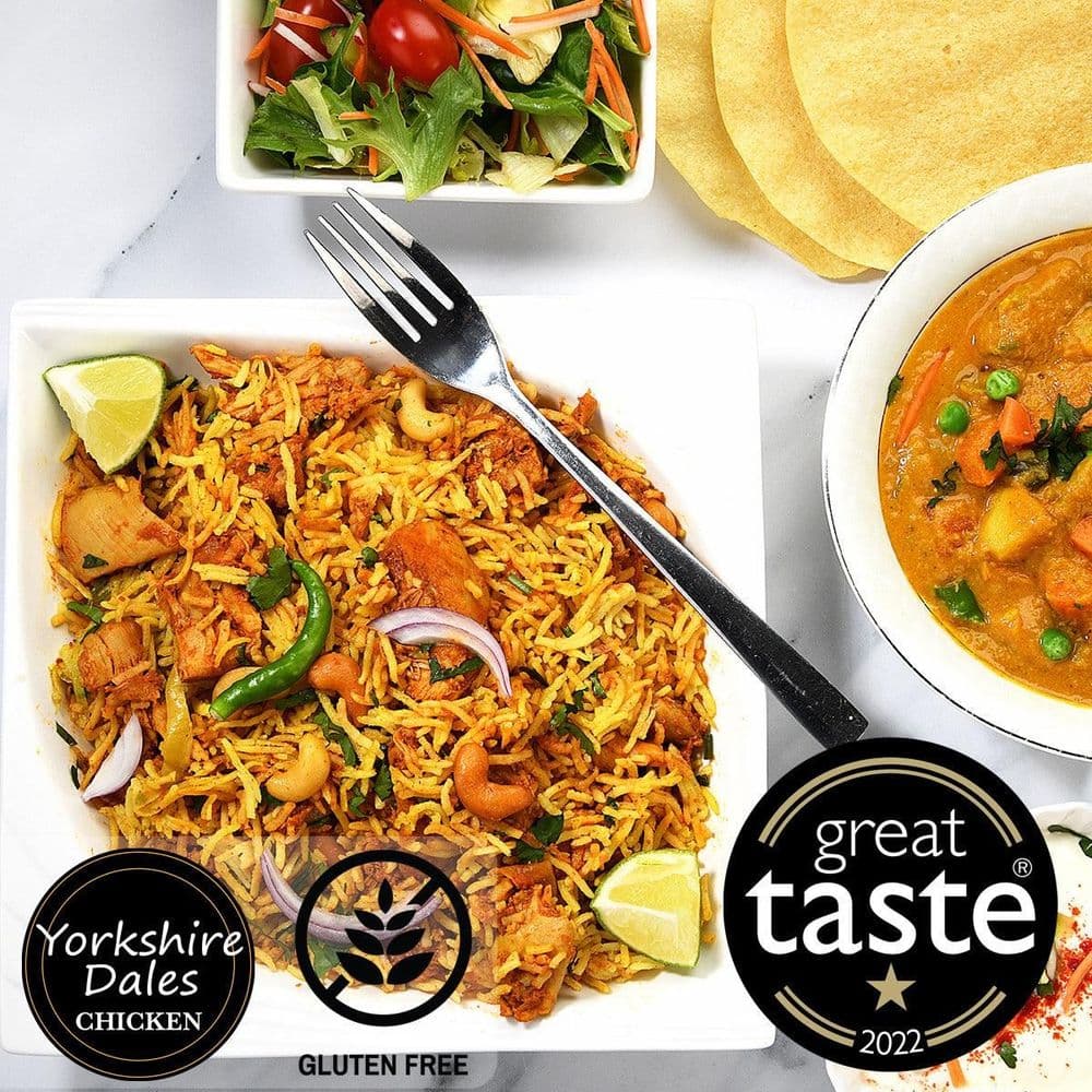 Chef Akila Chennai Chicken Biryani ready meal, hand-cooked and fast-frozen