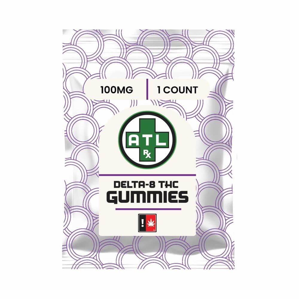 ATLRx 100mg Delta-8 THC gummy, single count pack