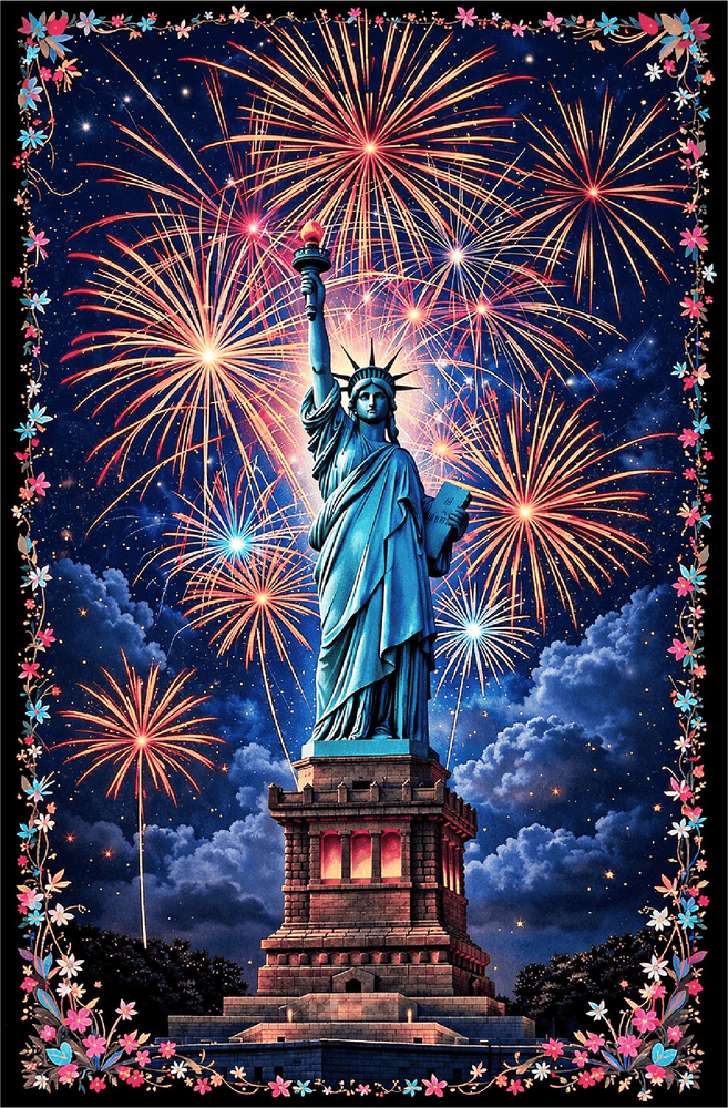 Nautilus Puzzles Lady Liberty 461-piece wooden jigsaw puzzle artwork