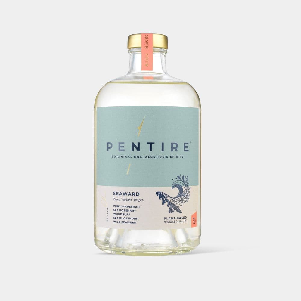 Pentire Seaward botanical non-alcoholic spirit bottle