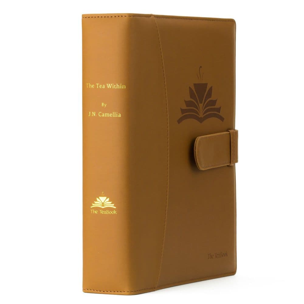 The TeaBook tea organizer binder, tan edition
