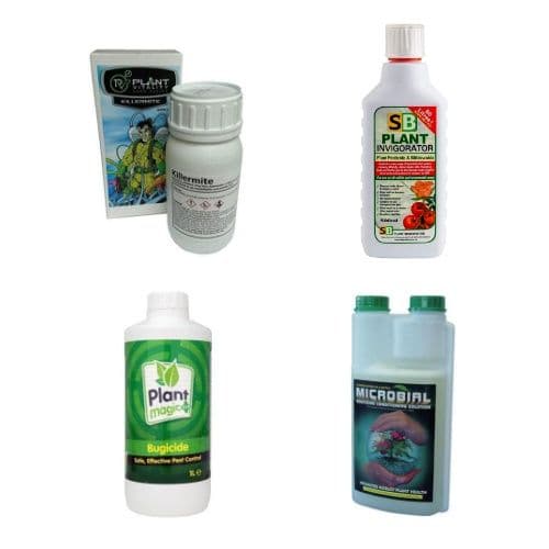 Range of plant care and pest control products stocked by Doctor Blooms